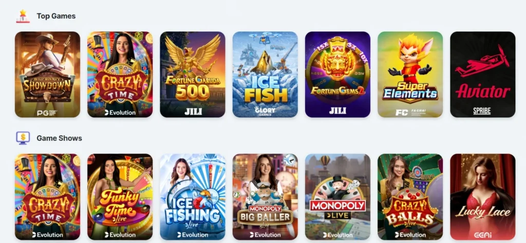 Glory Casino Games